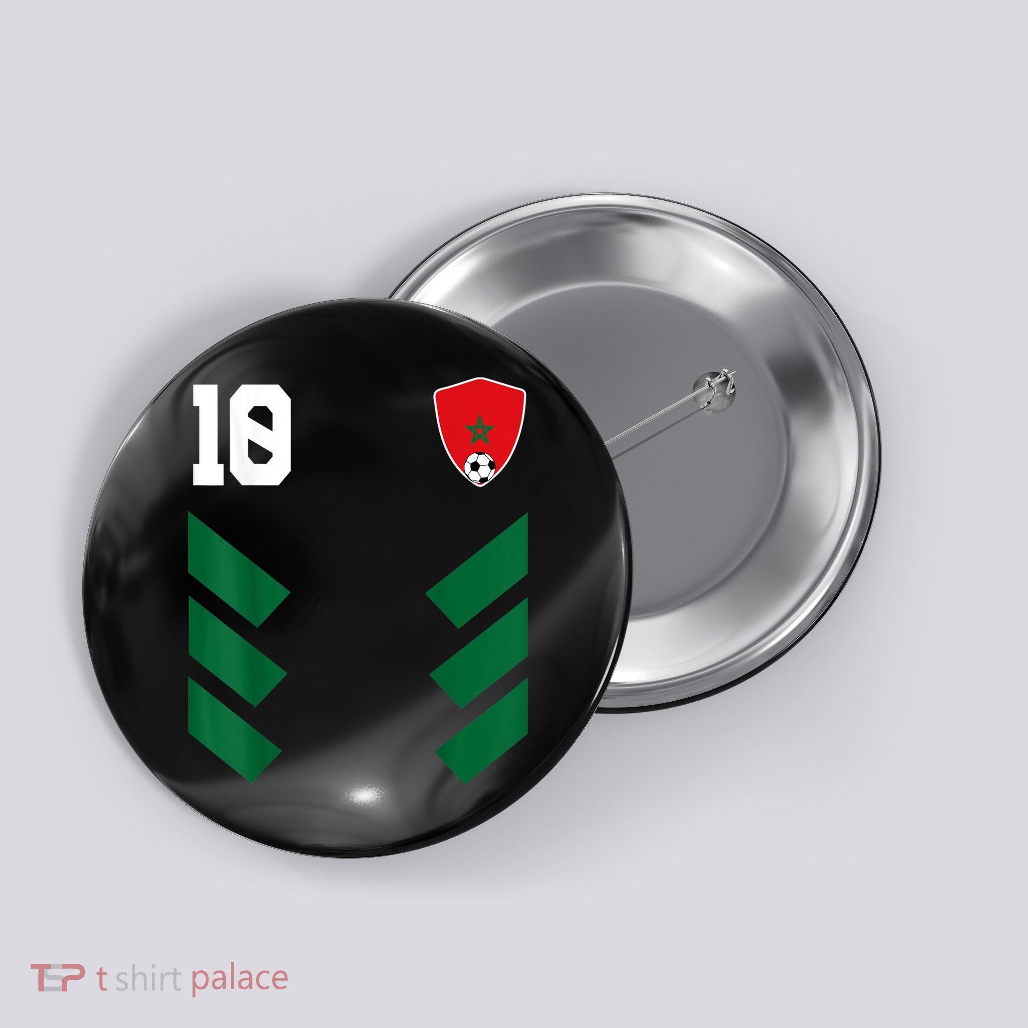 Morocco Soccer Jersey Moroccan Football Shirt Flag Button