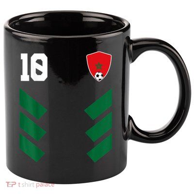 Morocco Soccer Jersey Moroccan Football Shirt Flag 11oz C Handle Ceramic Mug