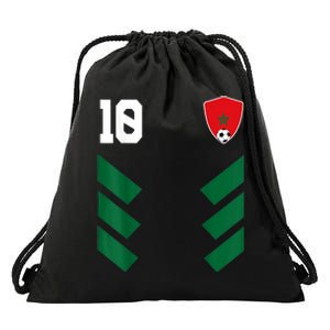 Morocco Soccer Jersey Moroccan Football Shirt Flag Drawstring Bag