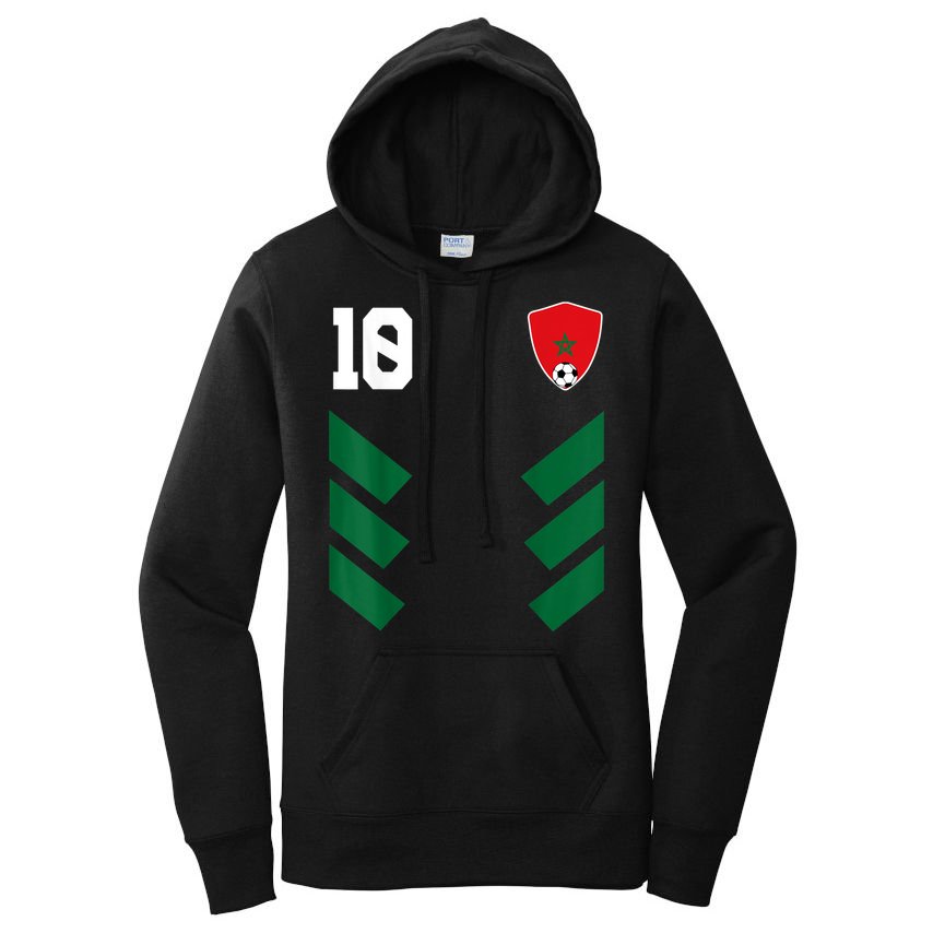 Morocco Soccer Jersey Moroccan Football Shirt Flag Women's Pullover Hoodie