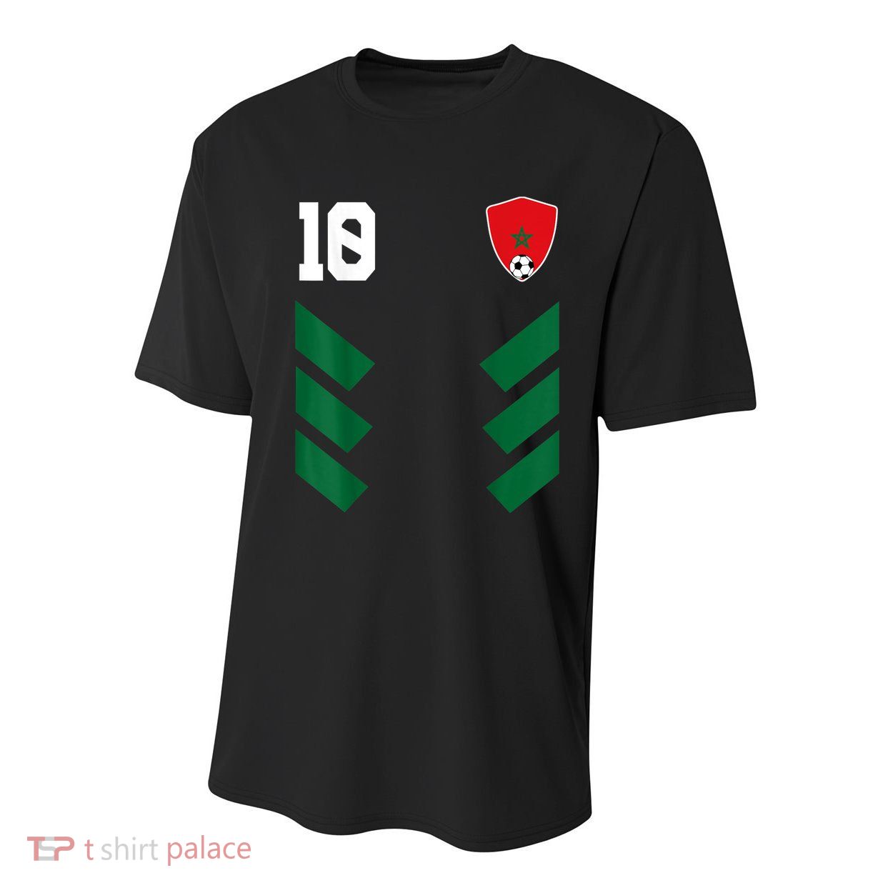 Morocco Soccer Jersey Moroccan Football Shirt Flag Youth Performance Sprint T-Shirt