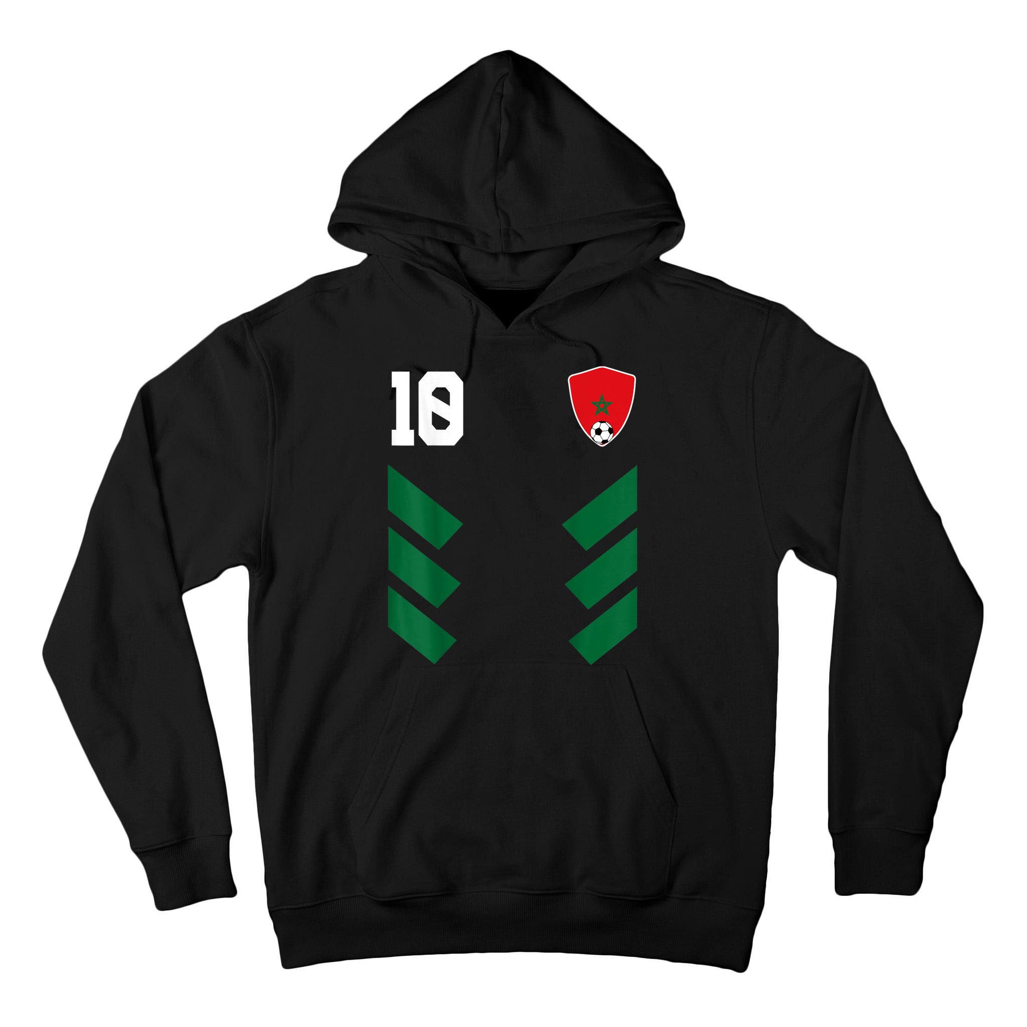 Morocco Soccer Jersey Moroccan Football Shirt Flag Tall Hoodie