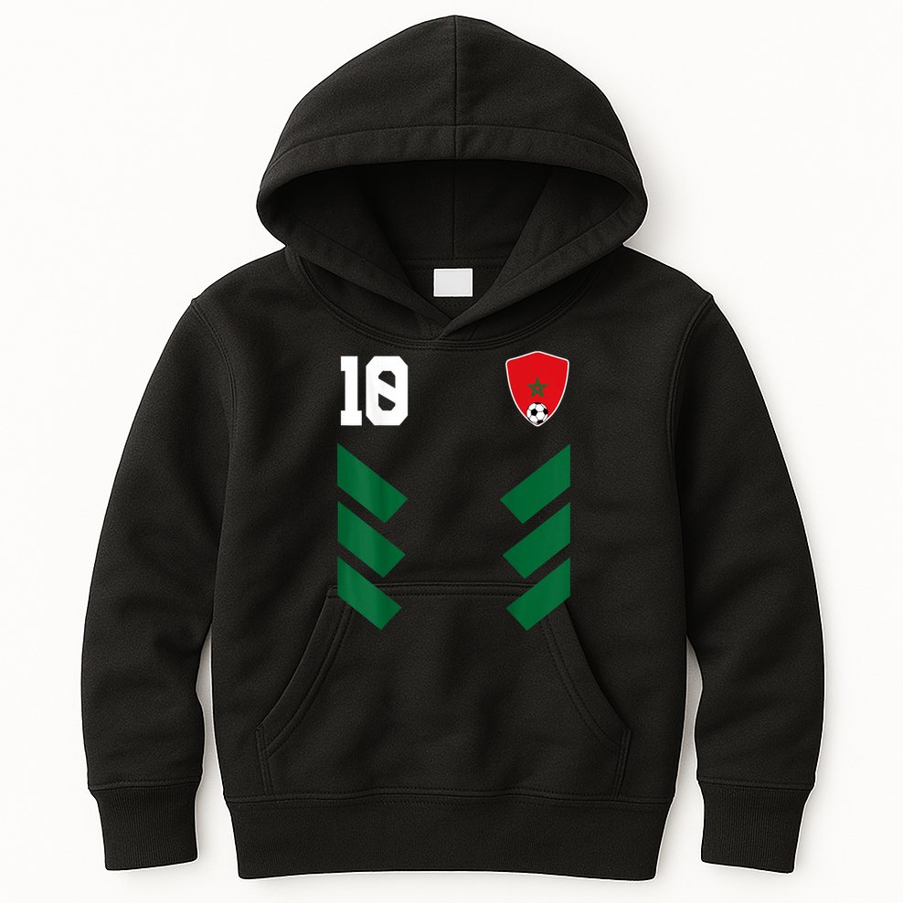 Morocco Soccer Jersey Moroccan Football Shirt Flag Kids Hoodie