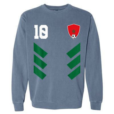 Morocco Soccer Jersey Moroccan Football Shirt Flag Garment-Dyed Sweatshirt
