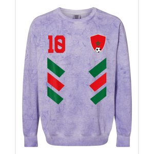 Morocco Soccer Jersey Moroccan Football Shirt Flag Colorblast Crewneck Sweatshirt