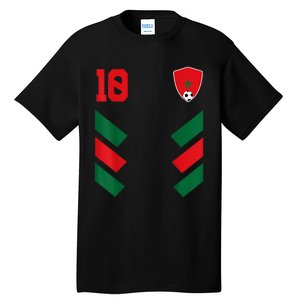 Morocco Soccer Jersey Moroccan Football Shirt Flag Tall T-Shirt