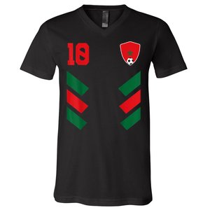 Morocco Soccer Jersey Moroccan Football Shirt Flag V-Neck T-Shirt