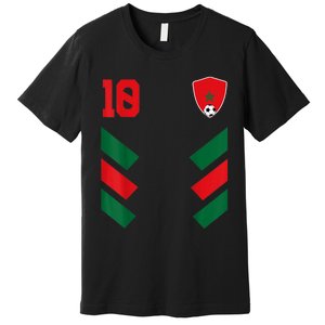 Morocco Soccer Jersey Moroccan Football Shirt Flag Premium T-Shirt