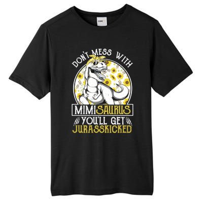 Mimi Saurus Jurasskicked Sunflower Grandma T Rex Gift Tall Fusion ChromaSoft Performance T-Shirt