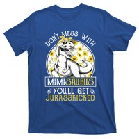 Mimi Saurus Jurasskicked Sunflower Grandma T Rex Gift T-Shirt