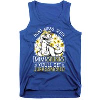 Mimi Saurus Jurasskicked Sunflower Grandma T Rex Gift Tank Top