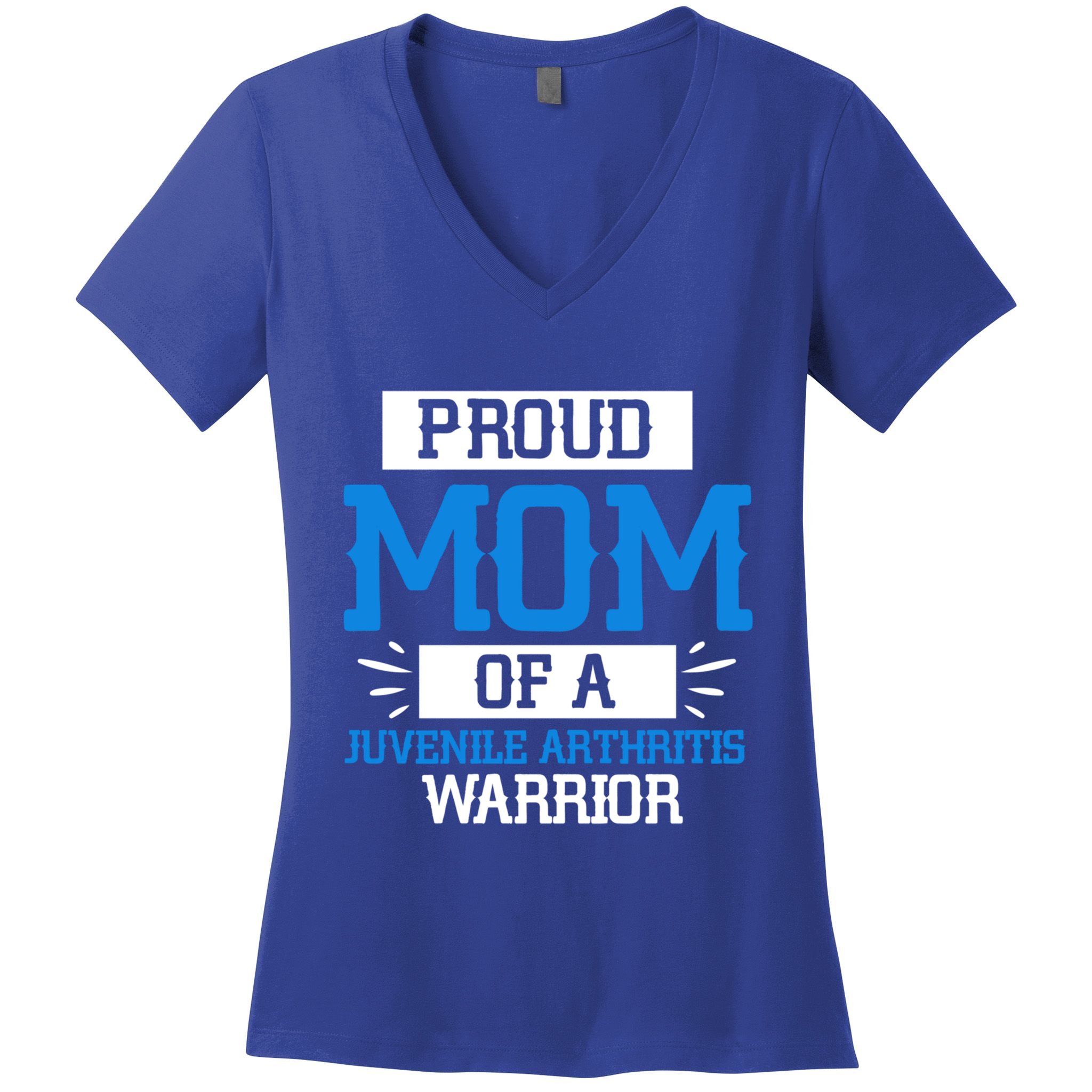 Mom Support Juvenile Arthritis Awareness Appreciation Funny Gift Cool Gift Women's V-Neck T-Shirt