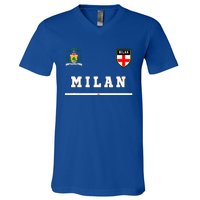 Milan Sportsoccer Jersey Flag Football Italy V-Neck T-Shirt