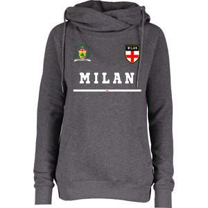 Milan Sportsoccer Jersey Flag Football Italy Womens Funnel Neck Pullover Hood