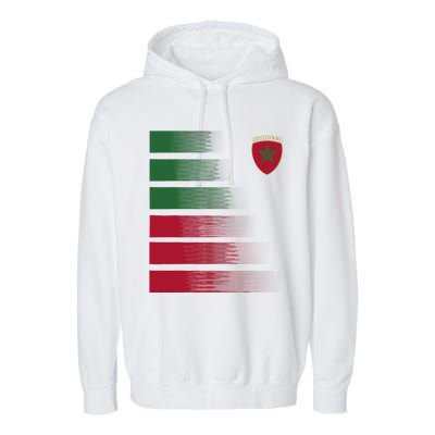 Moroccan Soccer Jersey Morocco Football Morocco Flag Garment-Dyed Fleece Hoodie