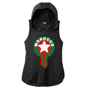 Morocco Soccer Jersey Gift Morocco Football Fans Ladies PosiCharge Tri-Blend Wicking Draft Hoodie Tank