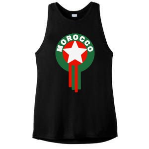 Morocco Soccer Jersey Gift Morocco Football Fans Ladies PosiCharge Tri-Blend Wicking Tank