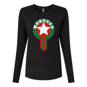 Morocco Soccer Jersey Gift Morocco Football Fans Womens Cotton Relaxed Long Sleeve T-Shirt