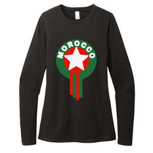 Morocco Soccer Jersey Gift Morocco Football Fans Womens CVC Long Sleeve Shirt