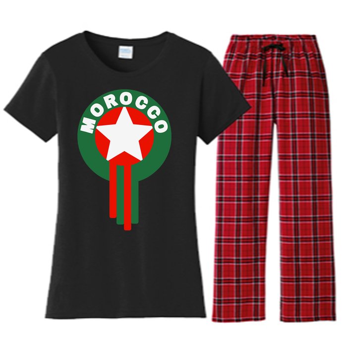 Morocco Soccer Jersey Gift Morocco Football Fans Women's Flannel Pajama Set