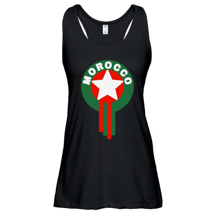 Morocco Soccer Jersey Gift Morocco Football Fans Ladies Essential Flowy Tank