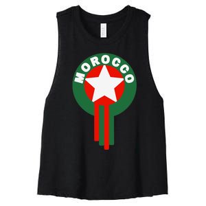 Morocco Soccer Jersey Gift Morocco Football Fans Women's Racerback Cropped Tank