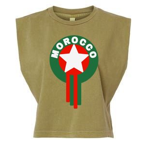 Morocco Soccer Jersey Gift Morocco Football Fans Garment-Dyed Women's Muscle Tee