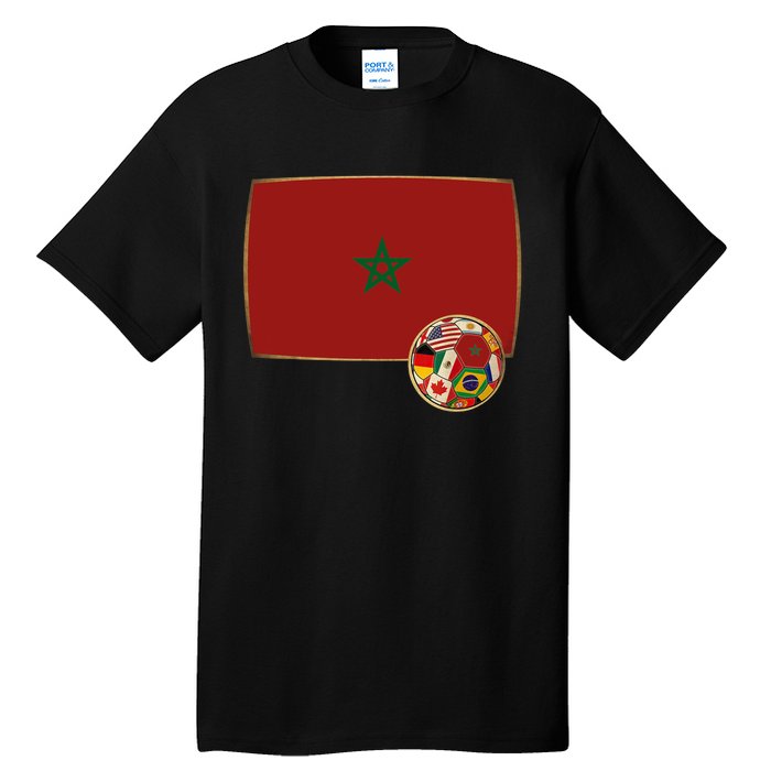 Morocco Soccer Jersey Morocco Flag Tall T-Shirt