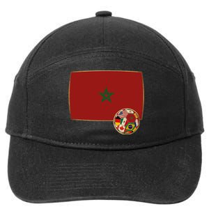 Morocco Soccer Jersey Morocco Flag 7-Panel Snapback Hat