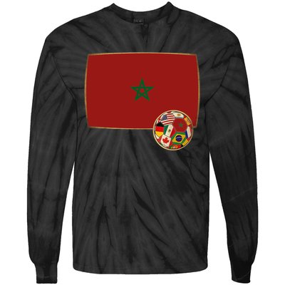 Morocco Soccer Jersey Morocco Flag Tie-Dye Long Sleeve Shirt