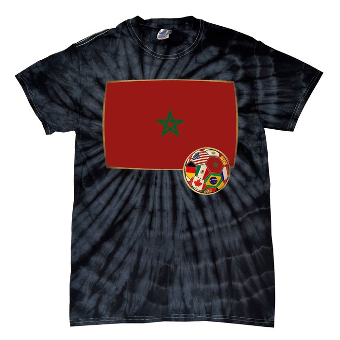 Morocco Soccer Jersey Morocco Flag Tie-Dye T-Shirt