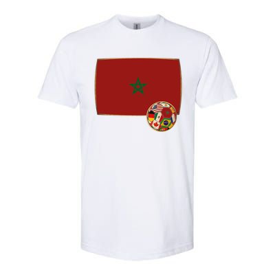 Morocco Soccer Jersey Morocco Flag Softstyle® CVC T-Shirt