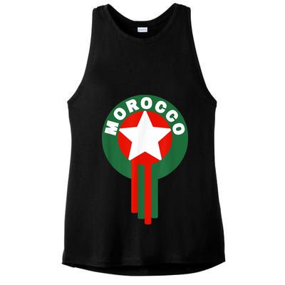Morocco Soccer Jersey Gift Morocco Football Fans   Ladies PosiCharge Tri-Blend Wicking Tank