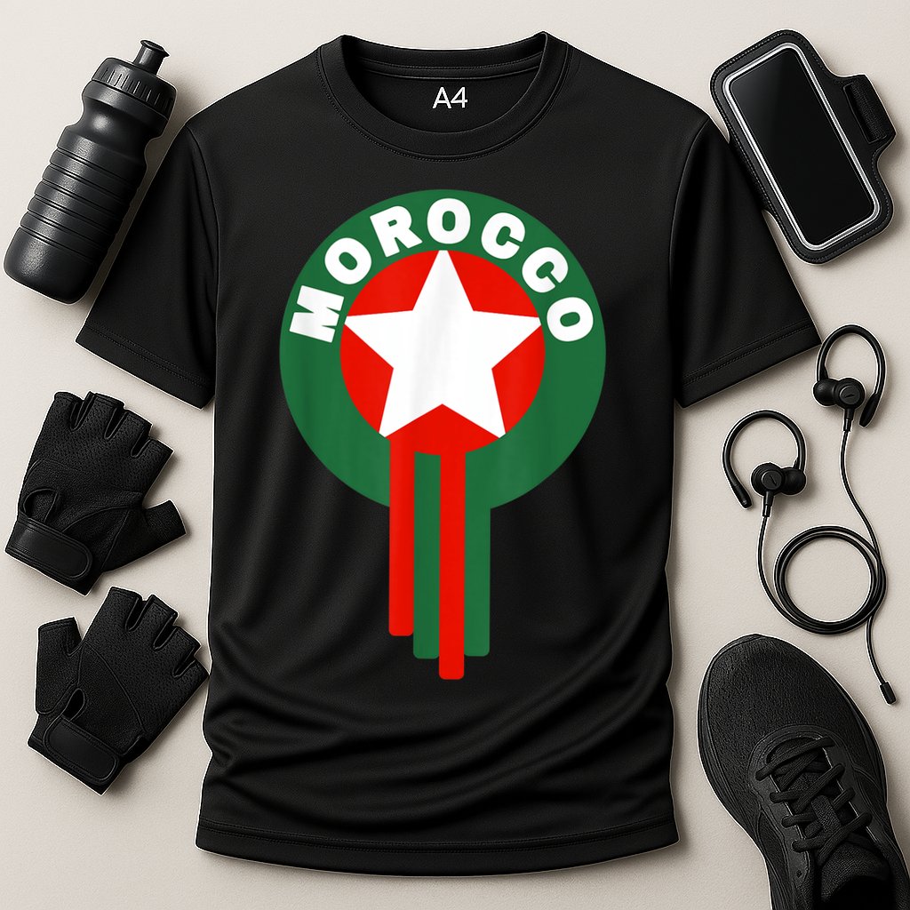 Morocco Soccer Jersey Gift Morocco Football Fans   Cooling Performance Crew T-Shirt