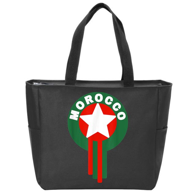 Morocco Soccer Jersey Gift Morocco Football Fans   Zip Tote Bag