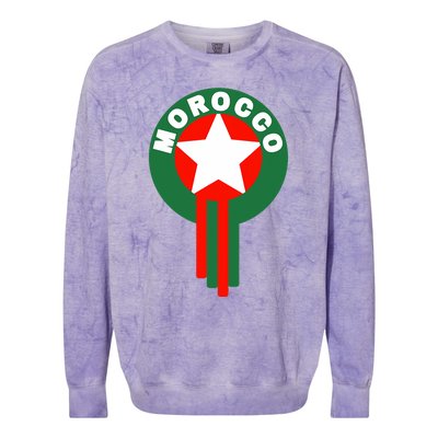 Morocco Soccer Jersey Morocco Football Fans  Colorblast Crewneck Sweatshirt