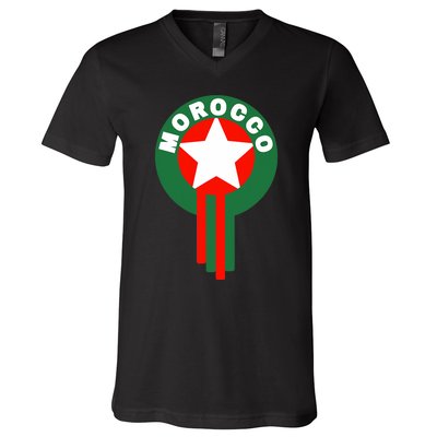 Morocco Soccer Jersey Morocco Football Fans  V-Neck T-Shirt