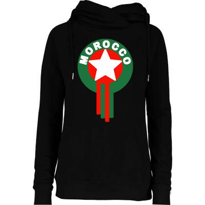 Morocco Soccer Jersey Morocco Football Fans  Womens Funnel Neck Pullover Hood