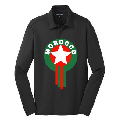 Morocco Soccer Jersey Morocco Football Fans  Silk Touch Performance Long Sleeve Polo