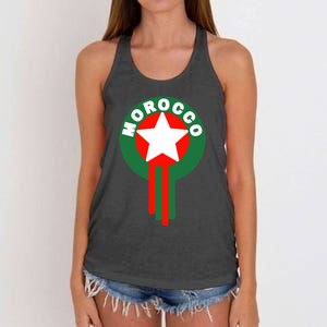 Morocco Soccer Jersey Morocco Football Fans  Women's Knotted Racerback Tank