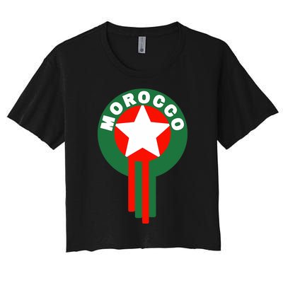 Morocco Soccer Jersey Morocco Football Fans  Women's Crop Top Tee