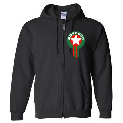 Morocco Soccer Jersey Morocco Football Fans  Full Zip Hoodie