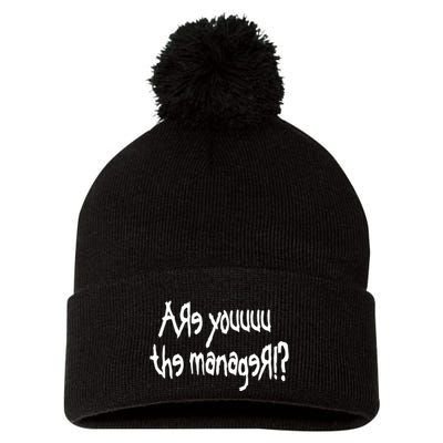 Meth Syndicate Karen Are You The Manager Pom Pom 12in Knit Beanie