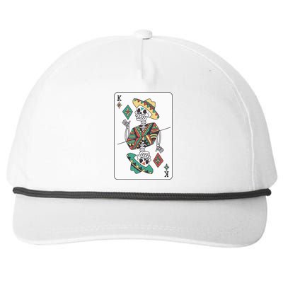 Mexican Skeleton King Card Snapback Five-Panel Rope Hat