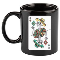 Mexican Skeleton King Card 11oz C Handle Ceramic Mug