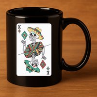 Mexican Skeleton King Card 11oz C Handle Ceramic Mug
