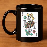 Mexican Skeleton King Card 11oz C Handle Ceramic Mug