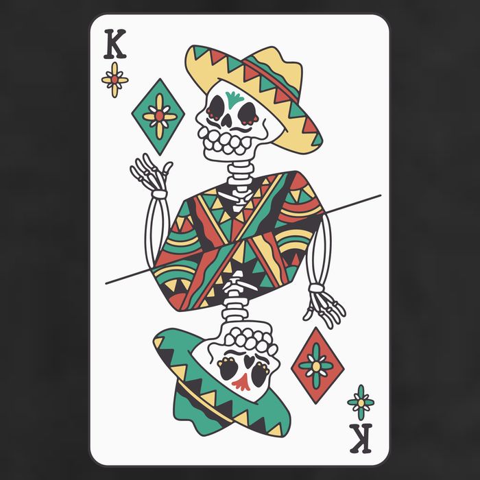 Mexican Skeleton King Card 11oz C Handle Ceramic Mug