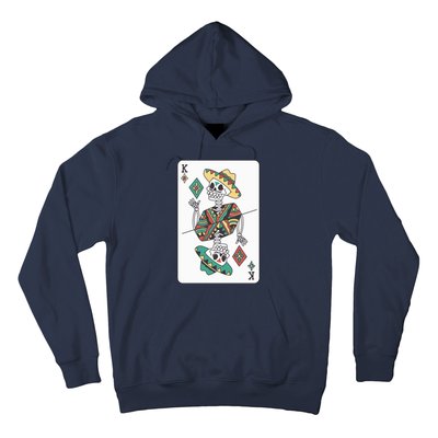 Mexican Skeleton King Card Hoodie