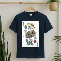 Mexican Skeleton King Card T-Shirt